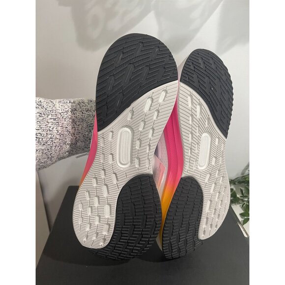 Adidas Ultrarun 5 Running Shoes White/Pink/Yellow US 11.5 Mens Lightweight - Picture 8 of 16